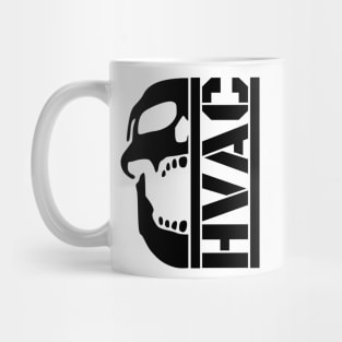 HVAC Skull black Mug